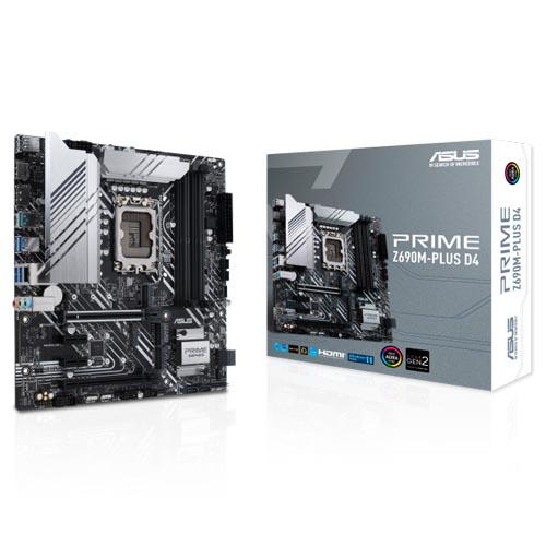 ASUS Prime Z690M-PLUS D4 Intel Z690 LGA 1700 mATX Motherboard PCIe 5.0