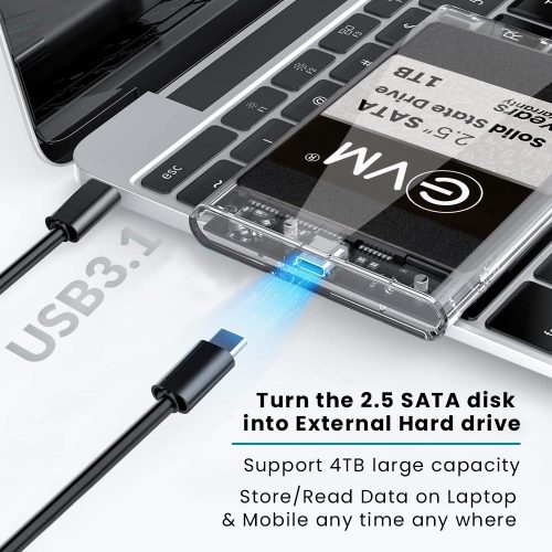 EVM 2.5″ Type-C Sata Casing High Speed USB 3.1 ESC/TP02