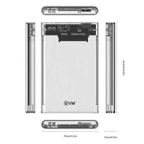 EVM 2.5" Sata SSD Casing High Speed USB 3.0 EVM-ESC/TP01