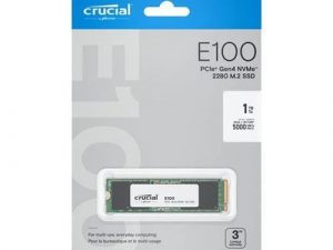 Crucial E100 1TB Gen4 M.2 NVMe Internal SSD CT1000E100SSD8