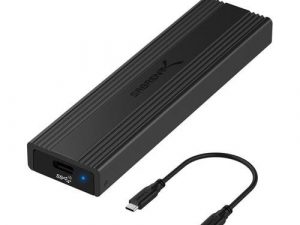 Sabrent USB 3.2 Type-C Tool-Free Enclosure for M.2 PCIe NVMe and SATA SSDs EC-SNVE