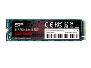 Silicon Power 1TB NVMe PCIe Gen3 x4 M.2 2280 SSD SP001TBP34A80M28